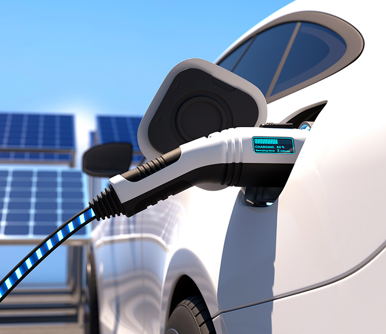 Electric car power charging.