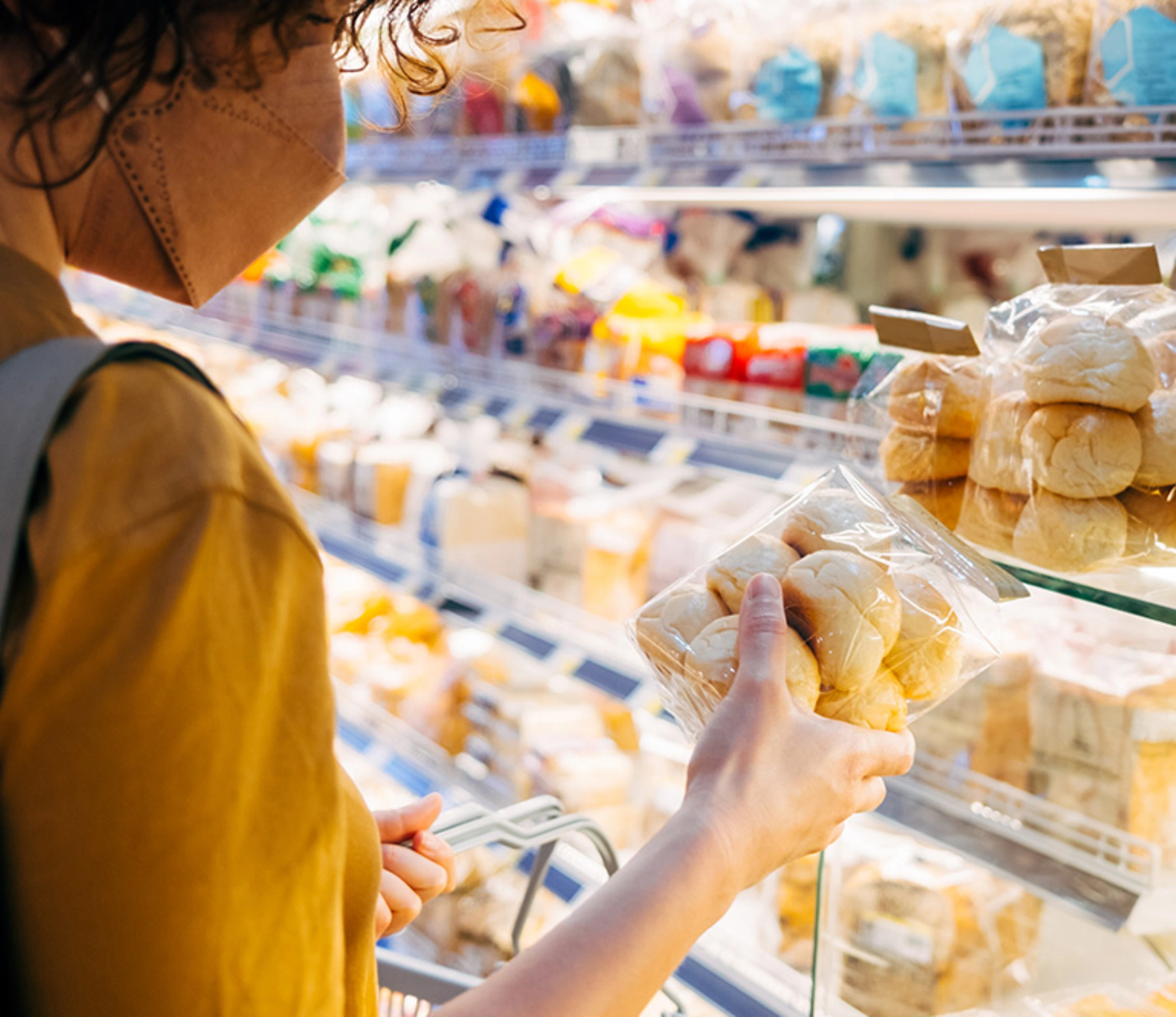 Woman Doing the Shopping at the Supermarket.