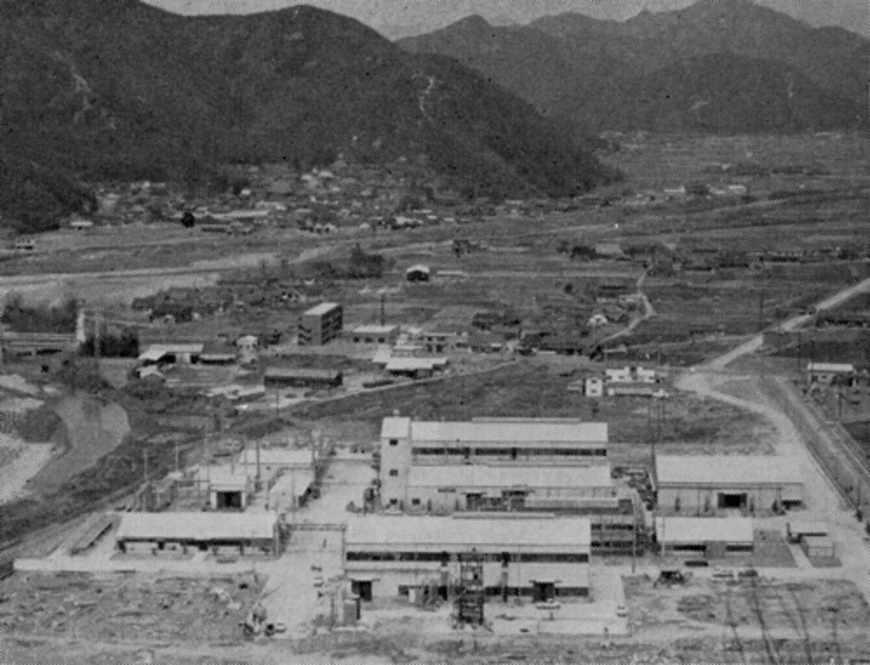 The Harima Factory after completion of phase one of construction, 1970