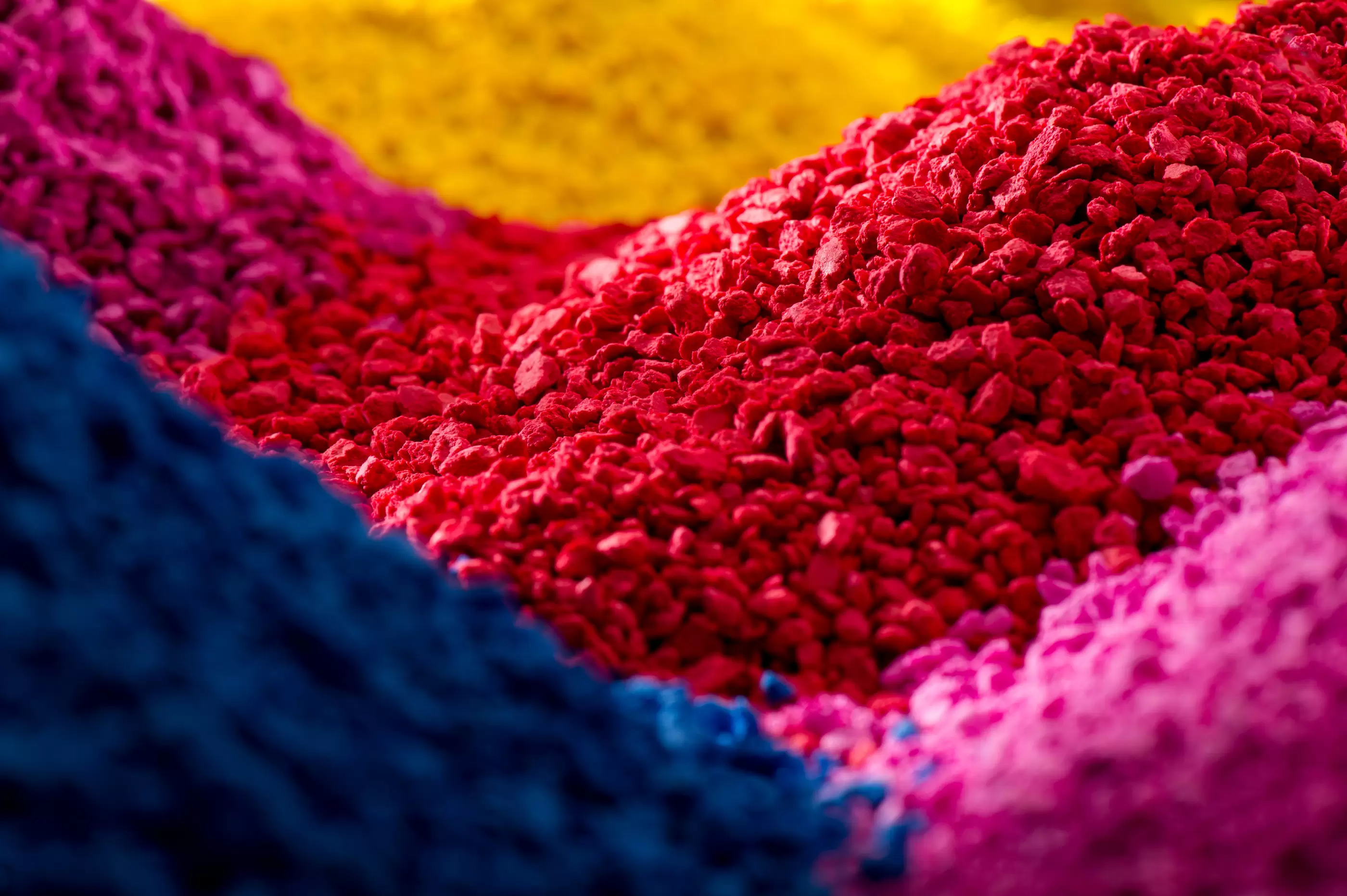 Coloured polymer compounds.