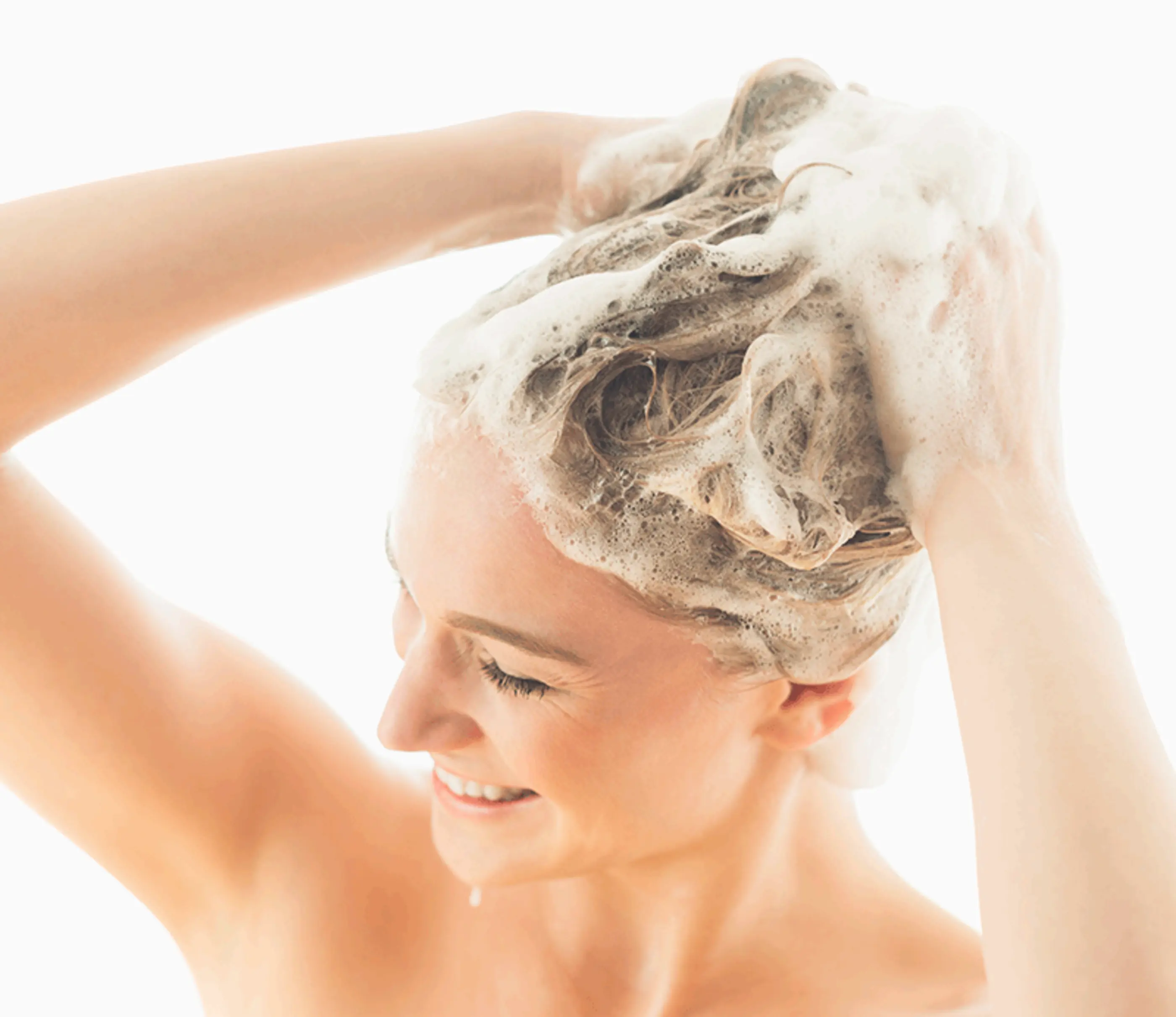 woman washing hair