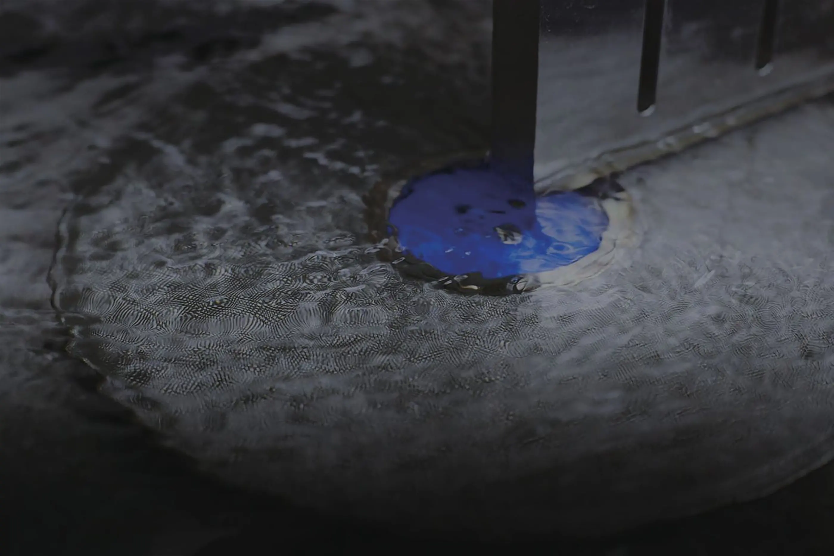 filter in machine covered in fluid