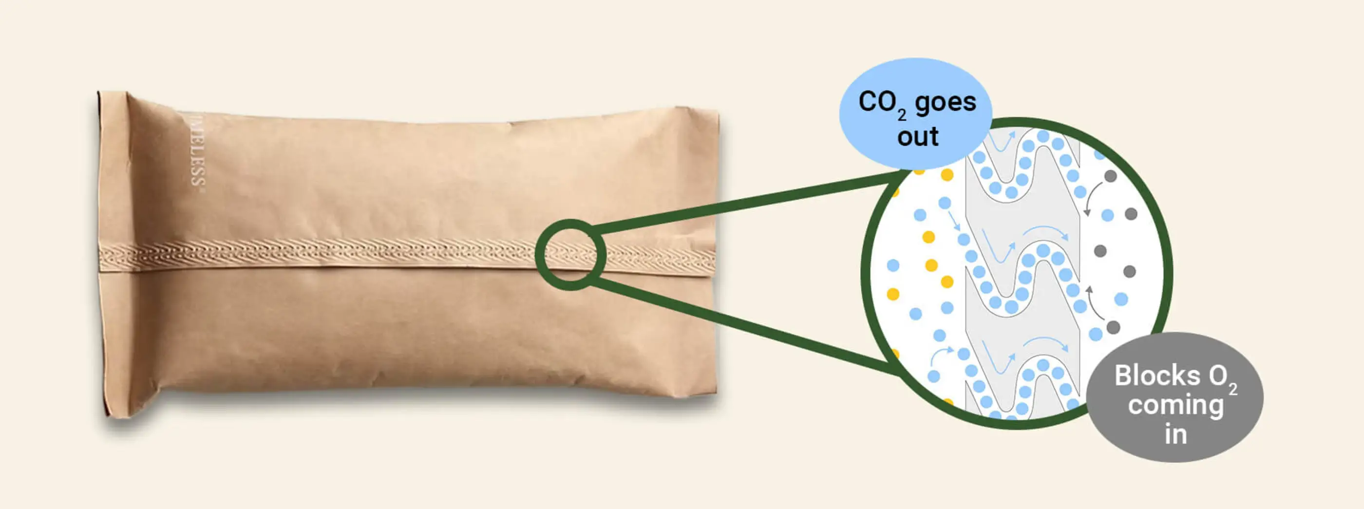 CO2 goes out Block O2 coming in