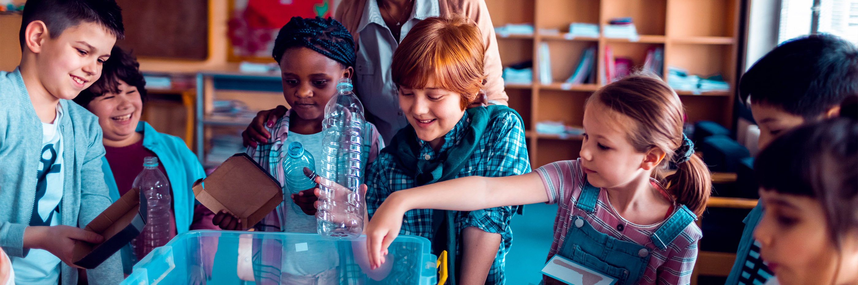 Recycling in the classroom.