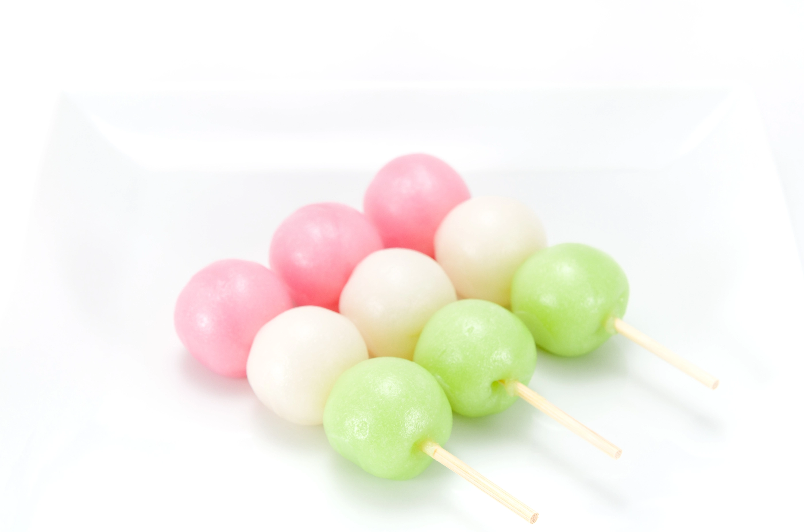Three colors Dango. Food culture of Japan.