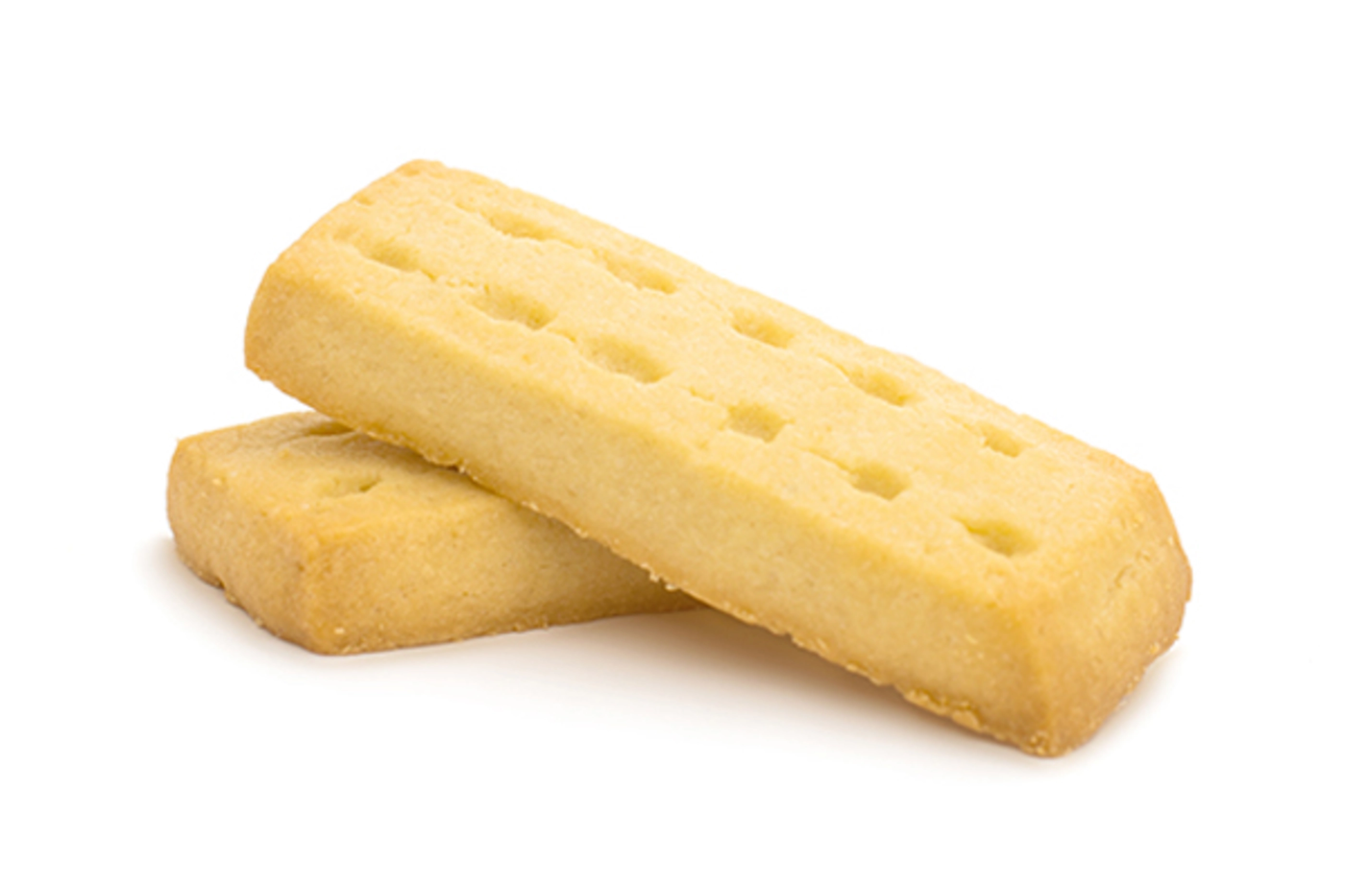 Butter cookies isolated on a white background