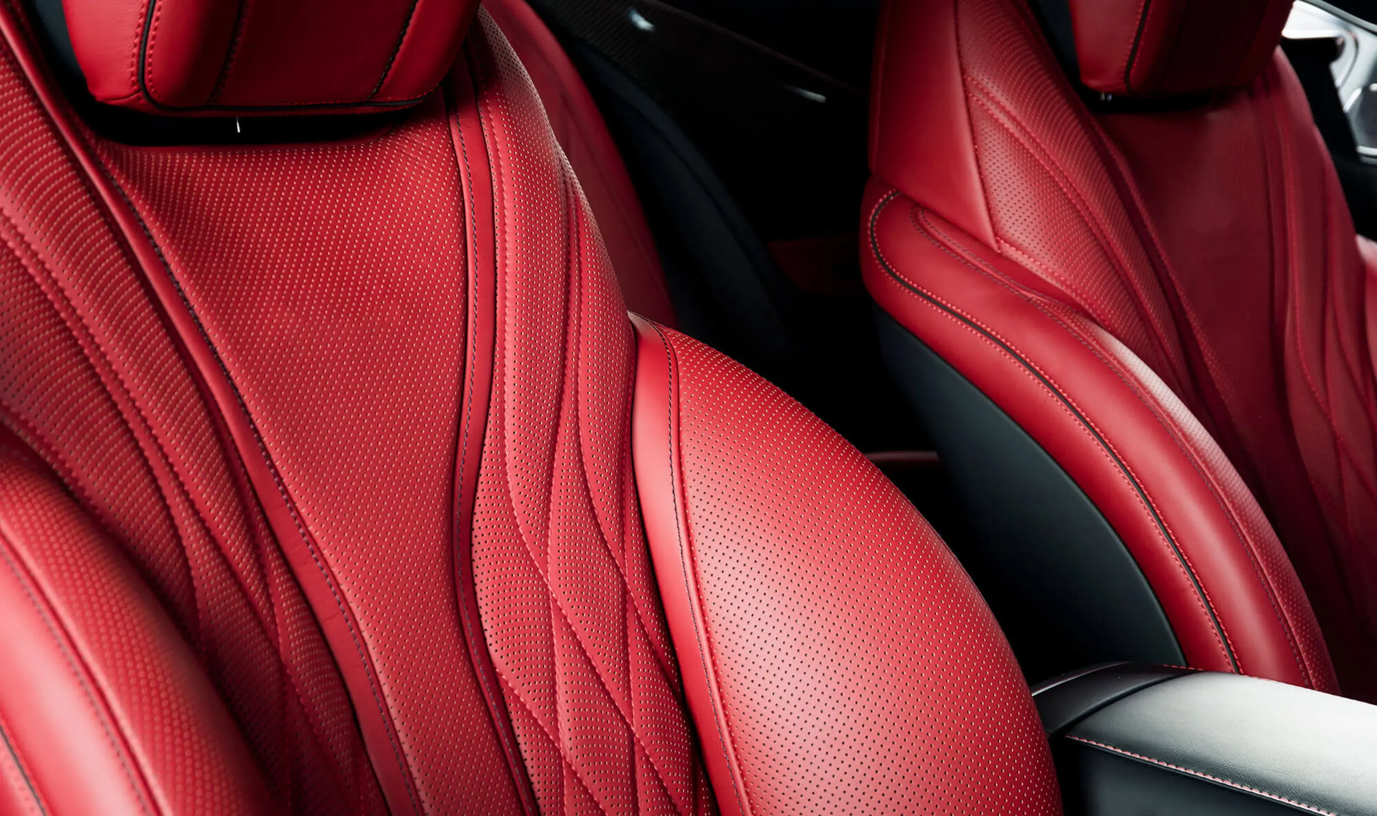 Red car interior
