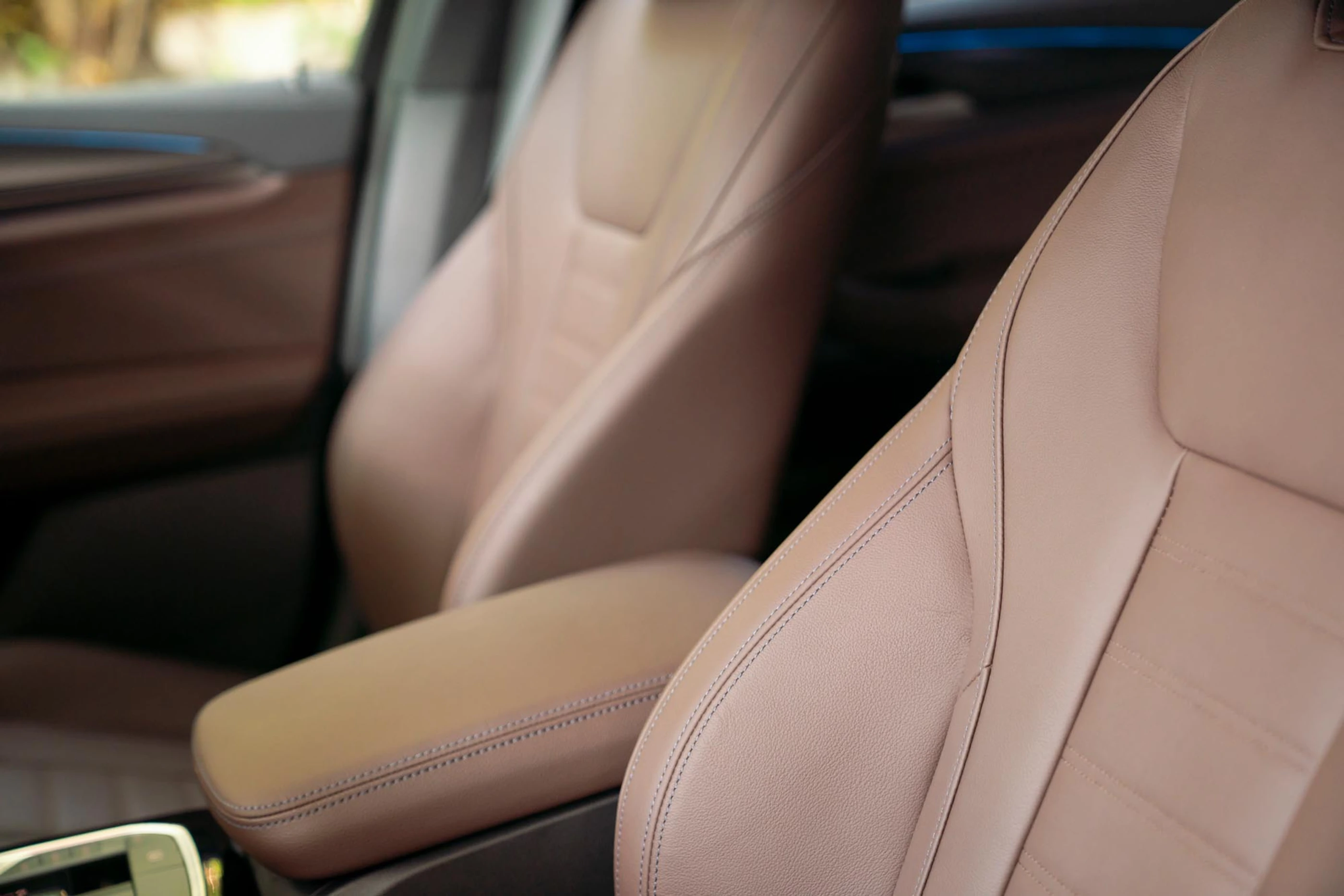close up car seat