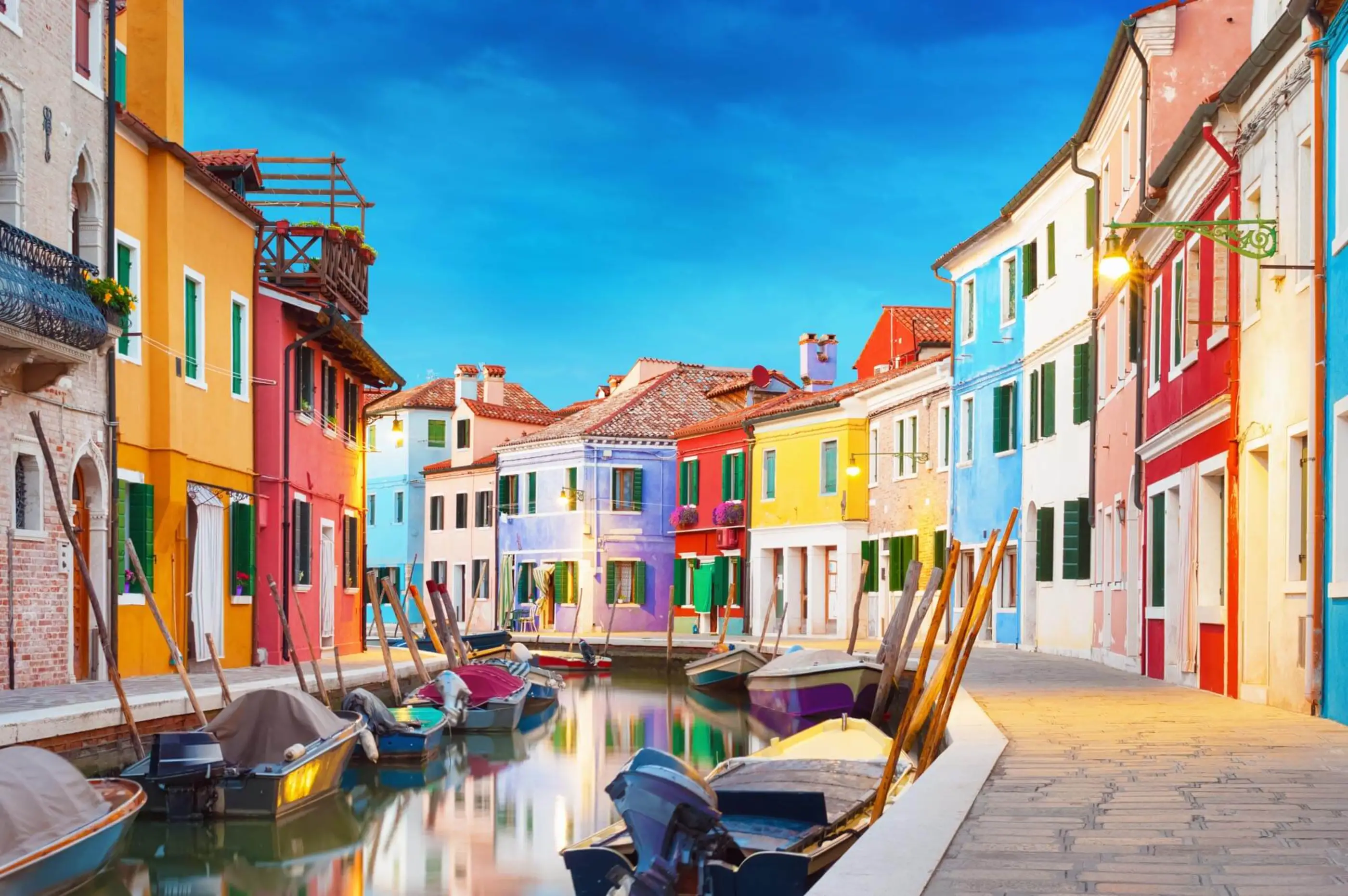 city canal with colorful buildings