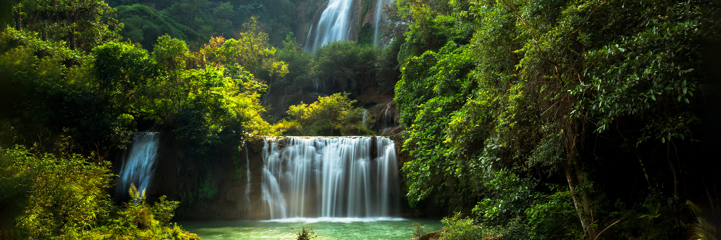 Tee Lor Zu waterfall in summer.