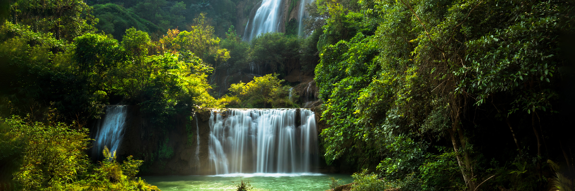 Highlight - Biodiversity Tee Lor Zu waterfall in summer.